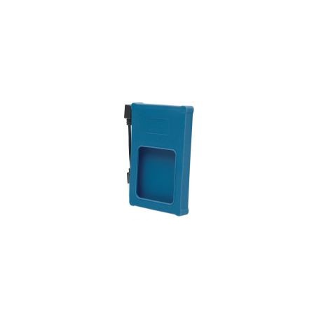 Gabinete Para Hdd Manhattan 2.5 Sata Usb V2.0 Silicon Azul 130110