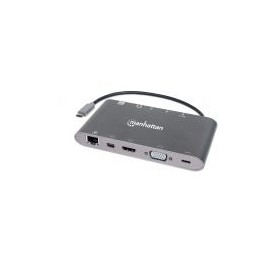 Estacion De Acop Manhattan Superspeed Usb-C Macho 7 En 1 152808