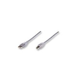 Cable Usb V2.0 Manhattan A-B  4.5M Plata 340465