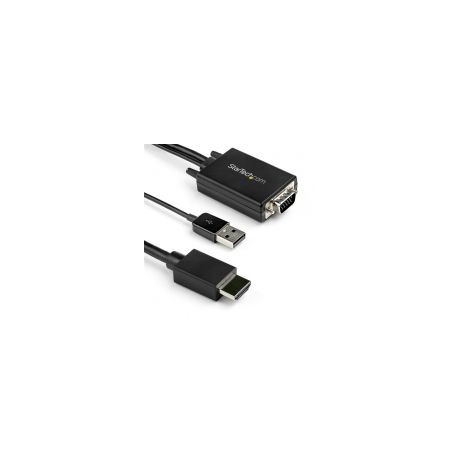 Cable Startech Adaptador De Vga A Hdmi De 2M Con Audio Via Usb 1080P