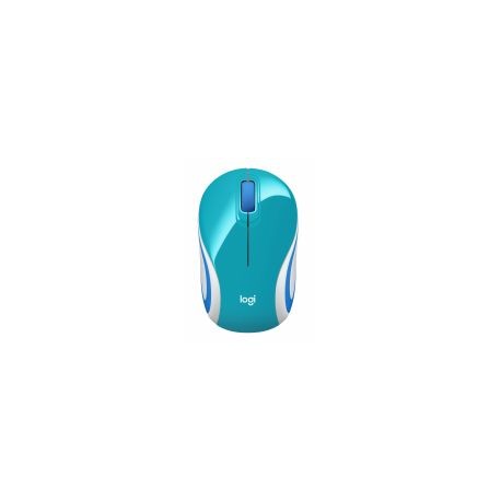 Mouse Mini Logitech Inalambrico M187 Cyan 910-005363