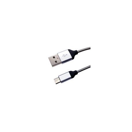 Cargador Micro Usb Brobotix 183101 Micro Usb - Usb Color Gris Metalico