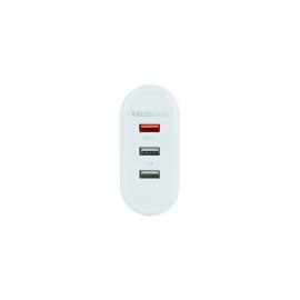 Cargador De Pared Mobifree 3 Puertos Usb Blanco Mb-923378
