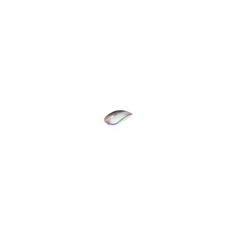 Mouse Nextep Optico Slim Inalambrico Rgb Plata Ne-412P