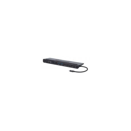 Docking Station Manhattan Usb-C A 11Pto 3 Monitores C/Mst 100W 153478