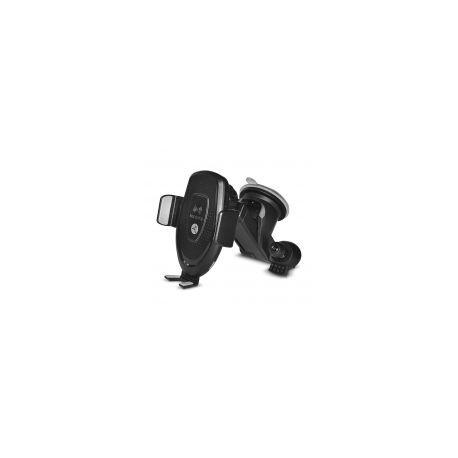 Cargador Inalambrico Con Soporte Para Auto Techzone Tzcargin01 Negro