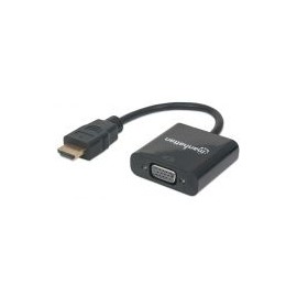 Convertidor Manhattan Hdmi A Vga Negro Bolsa 151467