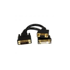 Startech Cable Divisor 20Cm Dvi-I - Dvi-I Macho-Hembra Dvi92030202L