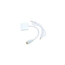 Convertidor Hdmi/Vga Naceb Technology Macho/Hembra Color Blanco