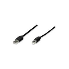 Cable Manhattan Usb A-B 1.8M Negro 342650