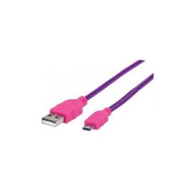 Cable Manhattan Usb 2.0 A - Micro B 1.0M Rosa/Morado 394048