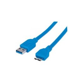 Cable Manhattan Usb 3.0 A Macho - Micro B Macho 1.0M Azul 393898