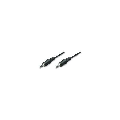 Cable De Audio 3.5Mm Manhattan Estereo M-M 1.8M Color Negro 334594