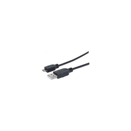 Cable Manhattan Usb A Macho - Micro B Macho 1.8M Negro 307178