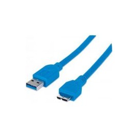 Cable Usb 3.0 A Micro B Manhattan 2Mts Azul 325424