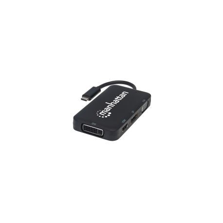 Adaptador Manhattan Usb C A Displayport/Dvi/Vga/Hdmi Negro 152600