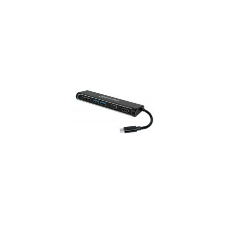 Adaptador Manhattan Usb C A Hdmi/Vgausb Negro 152631