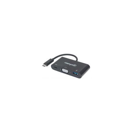 Convertidor Manhattan 152044 Usb-C A Vga Usb 3.0 A Usb-C
