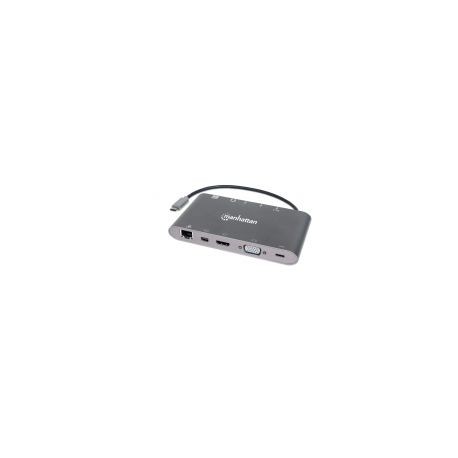 Estacion De Acop Manhattan Superspeed Usb-C Macho 7 En 1 152808