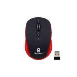Mouse Brobotix Optico Inalambrico Usb 1600Dpi Negro Rojo 963159