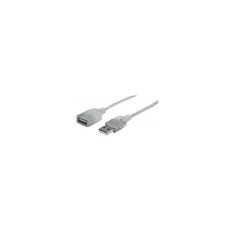 Cable Manhattan Usb 2.0 Extension 1.8M Plata 336314