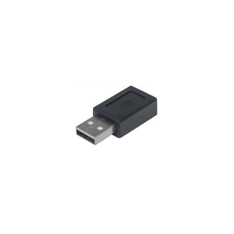 Adaptador Manhattan 354653 Usb Macho A Usb C Hembra Negro