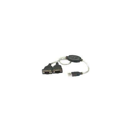 Convertidor Manhattan Usb A Serial Doble Macho 174947