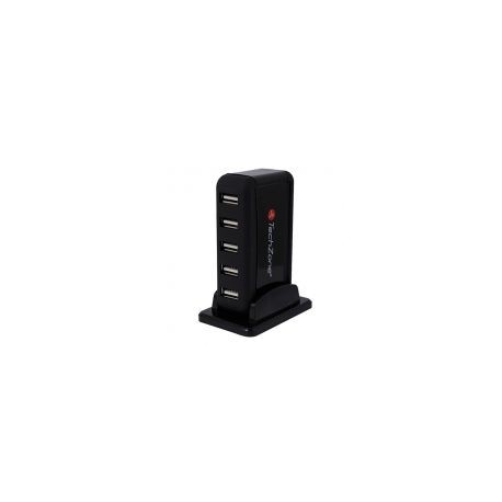 Hub Concentrador Usb 2.0 Techzone 7 Puertos Usb A Cable Alimentacion