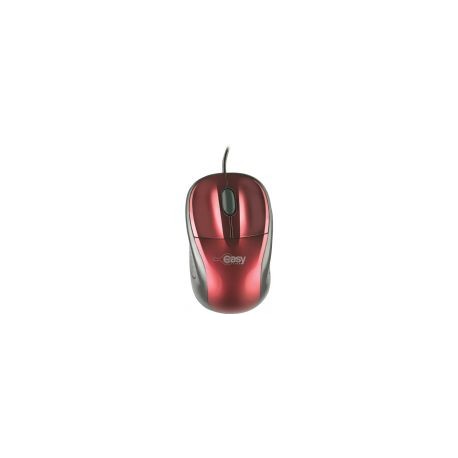 Mouse Easy Line El-993315 Optico Alambrico 800Dpi Rojo