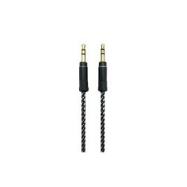 Cable Stereo Brobotix 1Mts Nylon 1 M M/M Negro Nylon Auxiliar 180389-4