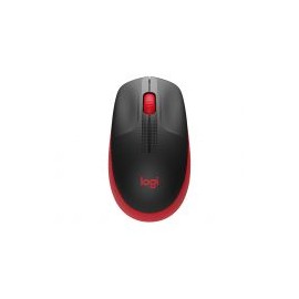 Mouse Logitech Inalambrico M190 Rojo Ambidiestro 910-005904