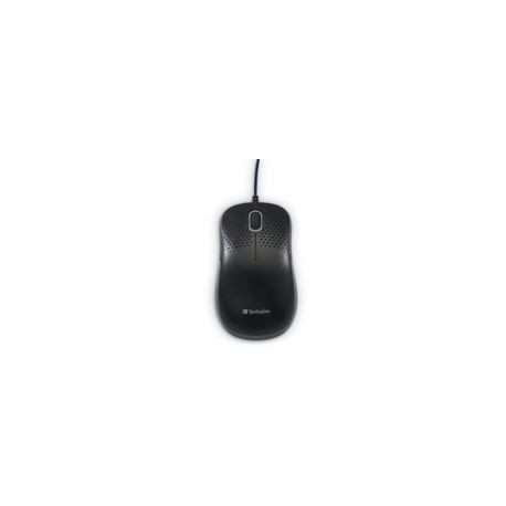 Mouse Optico Verbatim Silencioso Alambrico Negro Vb99790
