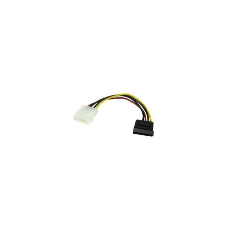 Cable 15Cm Poder Molex Lp4 4Pines A Sata 15Pines  Startech Satapowadap