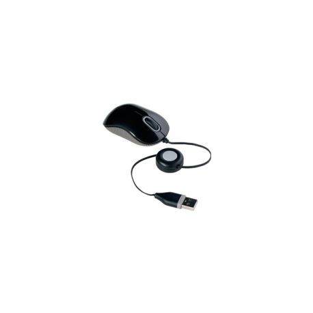 Targus Mini Mouse Optico De Viaje  Retractil Usb Negro Amu75Us