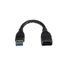 Cable Startech Usb A 3.0 15Cm Negro Usb3Ext6Inbk
