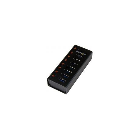 Hub Startech Usb 3.0 7 Puertos 5000 Mbit/S Negro St7300U3M