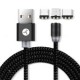 Cable Cargador Usb Techzone Tzcabtri01 Lightning Usb Y Tipo C Negro 1M