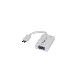 Adaptador Startech Usb-C A Vga Entrega Poder Usb Blanco Cdp2Vgaucpw