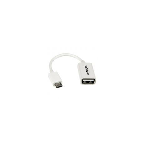 Cable Microusb A Usb  Otg Blanco 12Cm Macho A Hembra Startech Uusbotgw