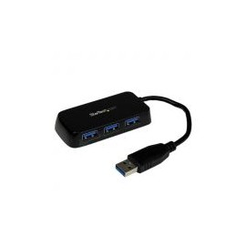 Concentrador Hub Usb 3.0  4 Ptos P/Laptop Negro  Startech St4300Minu3B