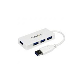 Concentrador Hub Usb 3.0 4 Puertos P/Laptop Bco Startech St4300Minu3W