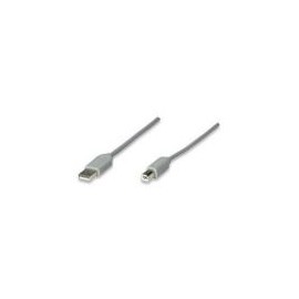 Cable Usb-A Macho A Usb-B Macho Manhattan 1.8M Blanco 771023