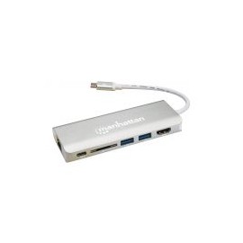 Estacion Docking Usb Tipo-C Manhattan  6 En 1 (152075)