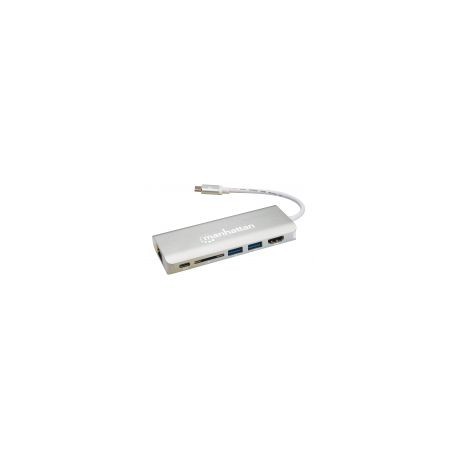 Estacion Docking Usb Tipo-C Manhattan  6 En 1 (152075)