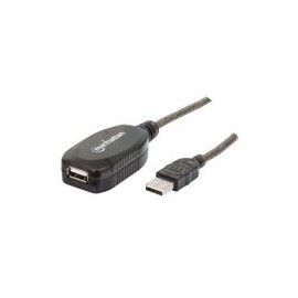 Cable Usb Manhattan V2.0 Ext. Activa 10.0M Bolsa 151573