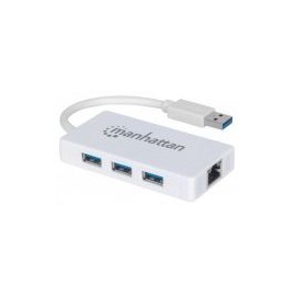 Hub Manhattan Gigabit Usb V3.0 + Hub 3 Ptos Mh 507578