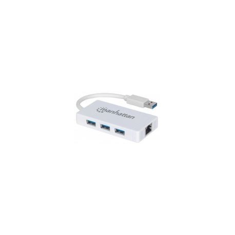 Hub Manhattan Gigabit Usb V3.0 + Hub 3 Ptos Mh 507578
