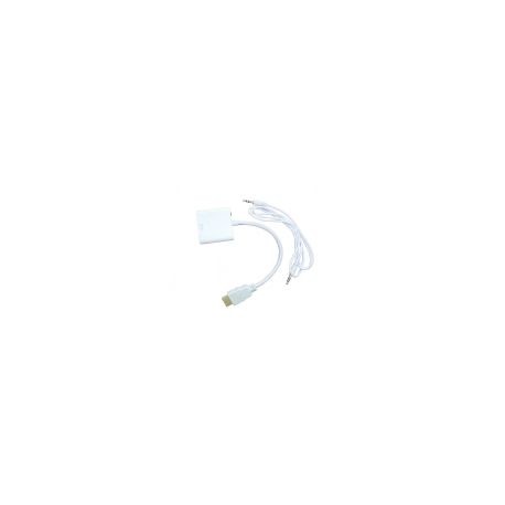Convertidor Hdmi/Vga Naceb Technology Macho/Hembra Color Blanco