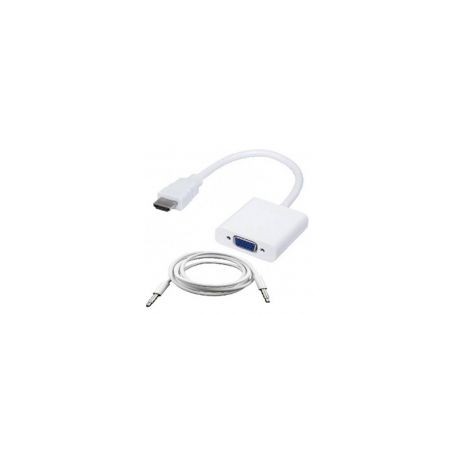 Convertidor Hdmi A Vga Brobotix Hdmi/Vga(D-Sub) Color Blanco