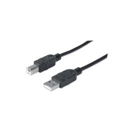 Cable Usb V2.0 Manhattan A-B  1.8M Negro 333368